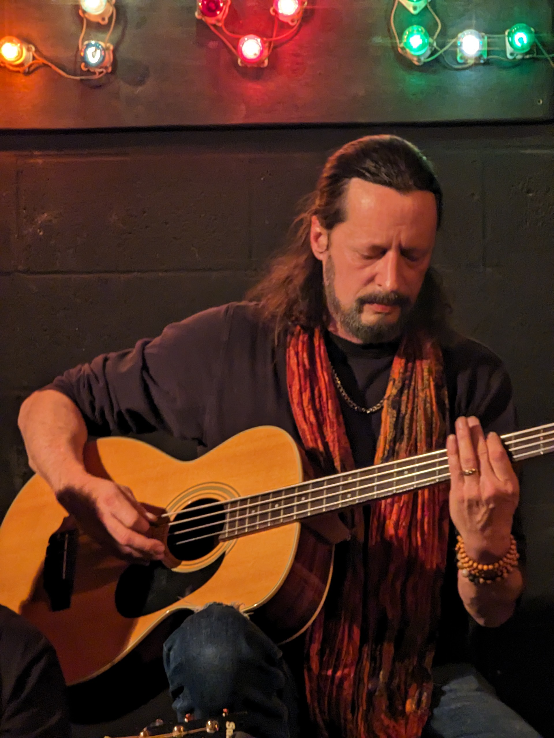 Rodney Wallin playing acoustic bass